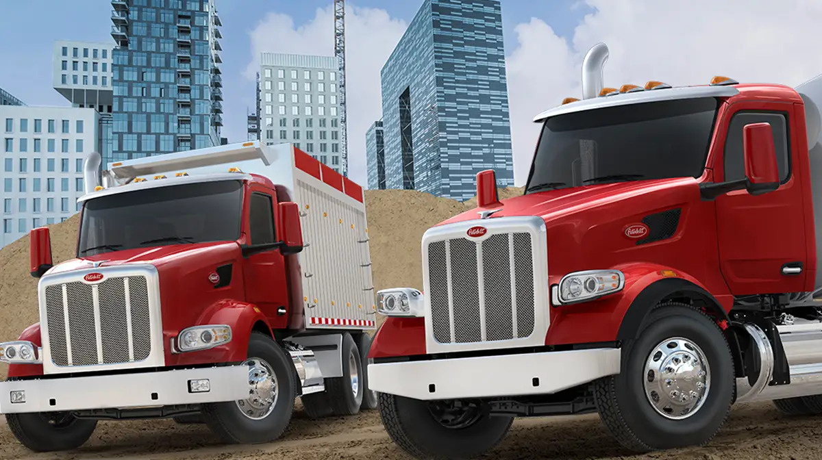 Peterbilt Class 8 truck on Canadian highway